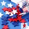 90pcs 4th of July Patriotic Decorations Red White and Blue Wooden Stars Ornaments for Crafts Independence Day Labor Day Memorial Day Party Tabletop Decor Accessories(1.2 Inch)